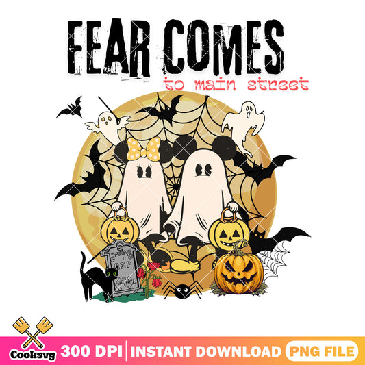 Fear comes to main street png, spider web png, scary halloween png