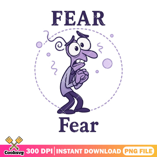 Fear design png, fear inside out 2 png, inside out​ 2 png