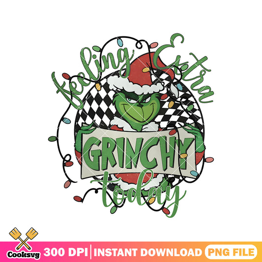 Feeling extra grinch christmas lights png