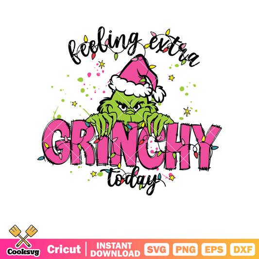 Feeling extra pink grinch today svg