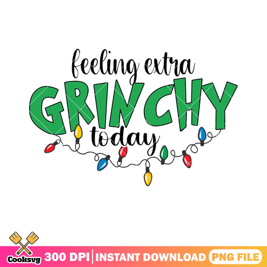 Feeling extra today png, christmas stringlight png, merry christmas png