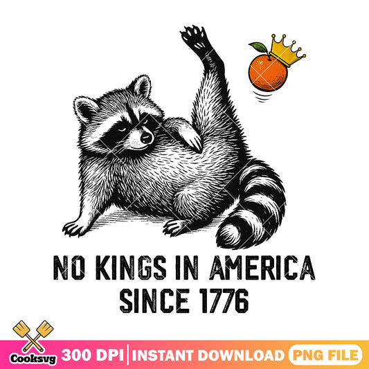 Feral no kings america png, no kings act png, raccoon rocket png