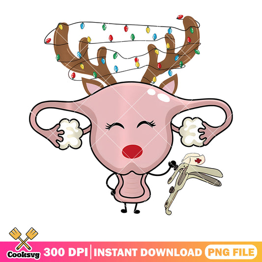 Festive Reindeer Speculum  png, reideer ​png, christmas stringlight png