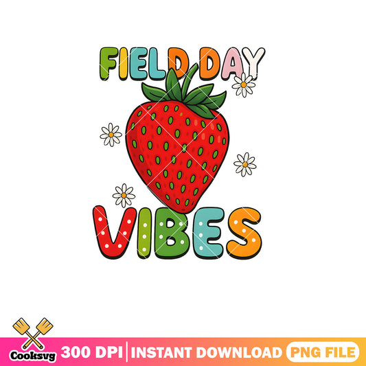 Field day strawberry vibes png, field day vibes​ png, field day png
