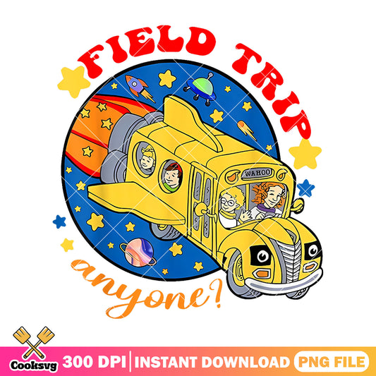 Field trip bus anyone png design, field trip png, field day png