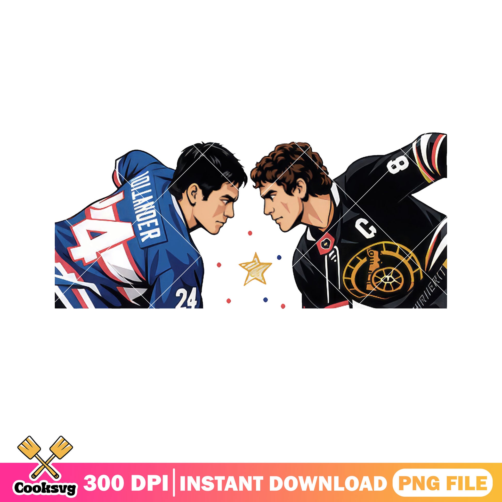 Fighting Hockey gay couple png, hockey romance png, connor storrie png