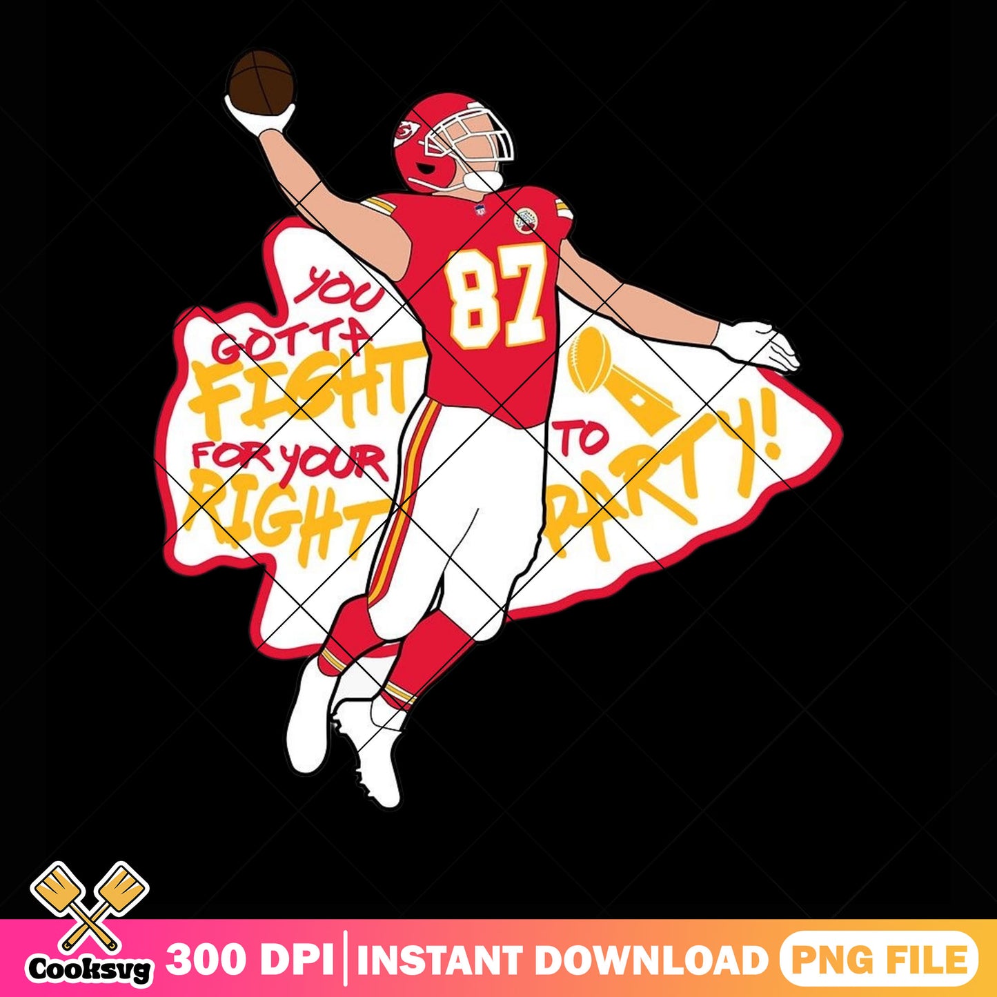Fight to party png, kansas city chiefs​ png, taylor swift png