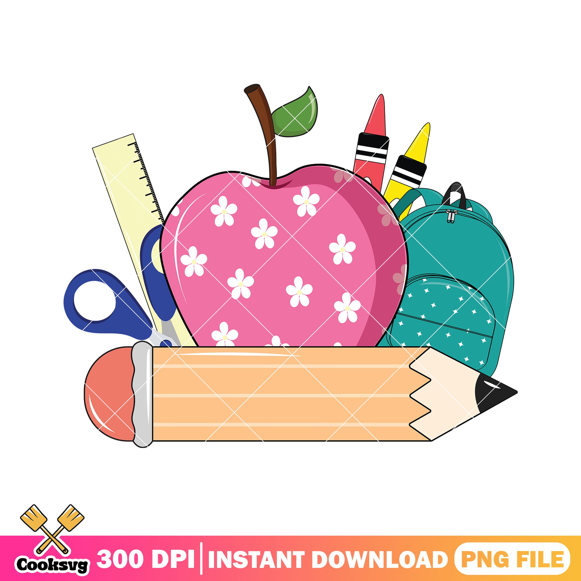 File school supplies png, items art png, back to school art png