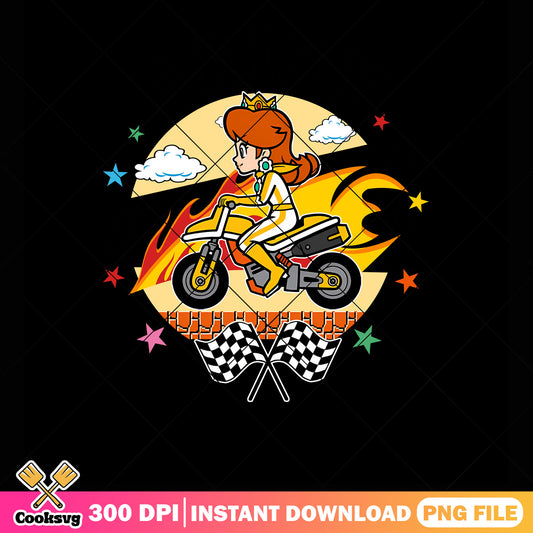 Fire Princess daisy suoer mario png, video game png, nintendo art png
