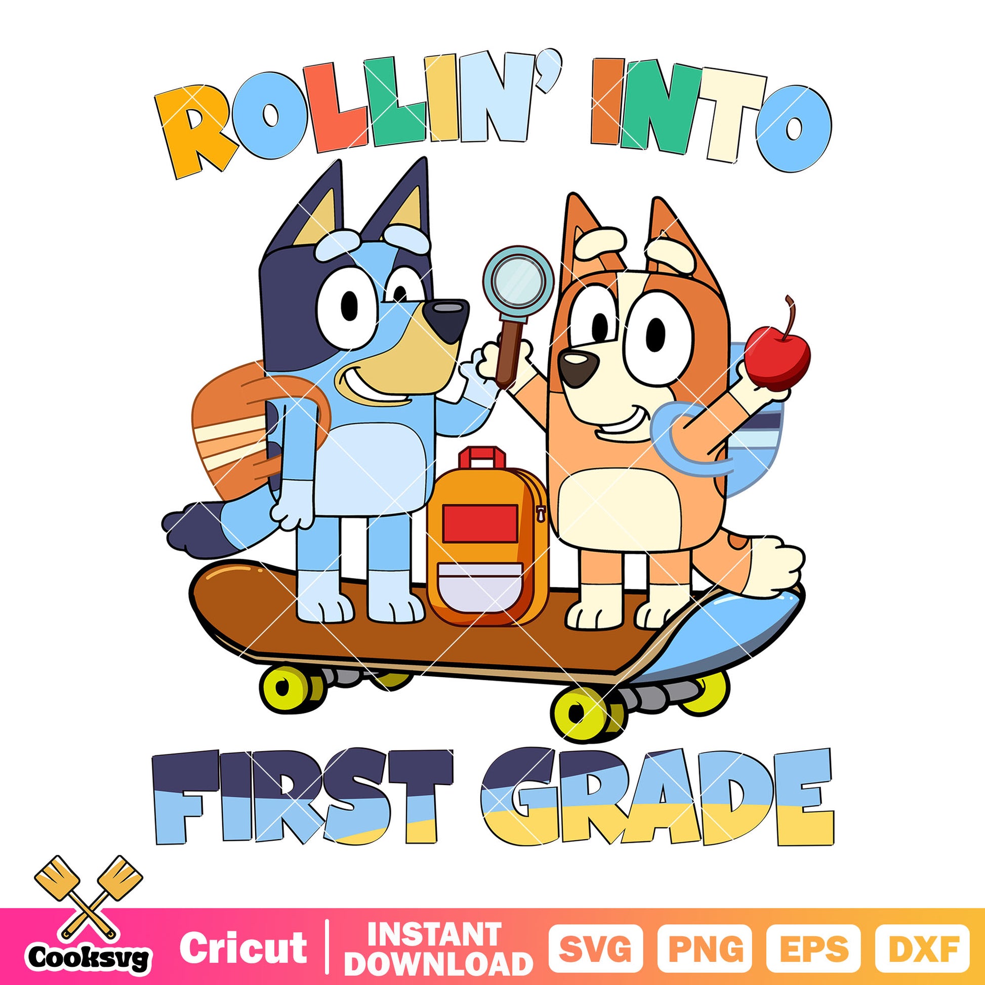 First grade bluey costume svg, Bluey movie svg, school bluey svg