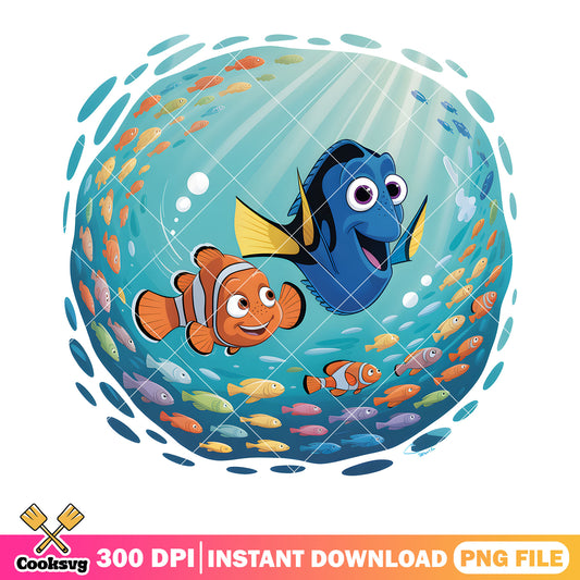 Fish circle dory nemo png, disney dory png, finding nemo png