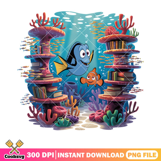 Fish friends marlin dory png, disney poster png, marlin dory png