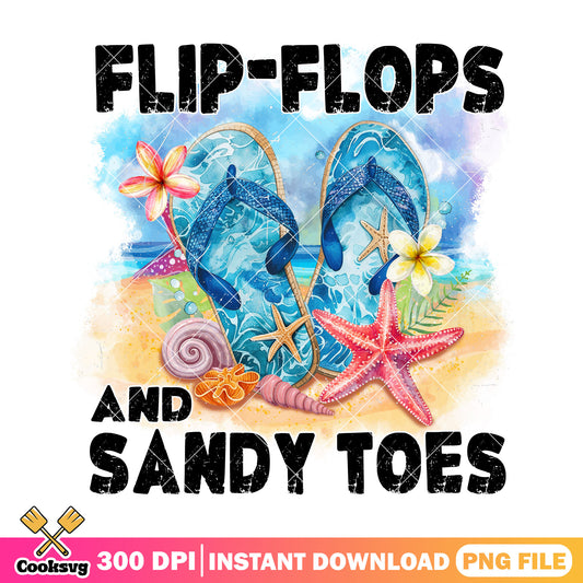 Flip flops and sandy toes png, summer quotes png, sea beach png