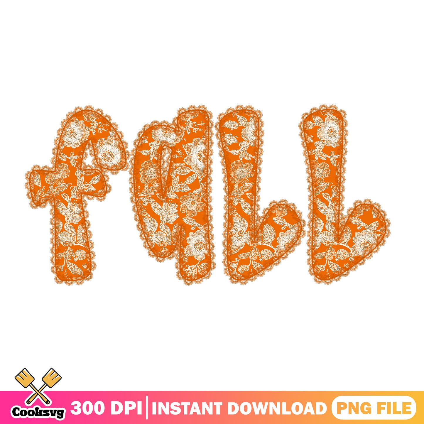 Floral Fall Puffy Letter PNG, Fall Autumn PNG, Thanksgiving PNG