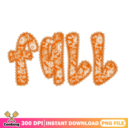 Floral Fall Puffy Letter PNG, Fall Autumn PNG, Thanksgiving PNG
