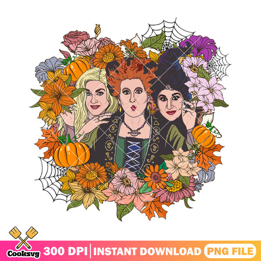 Floral witch png, hocus pocus costume png, halloween costume png