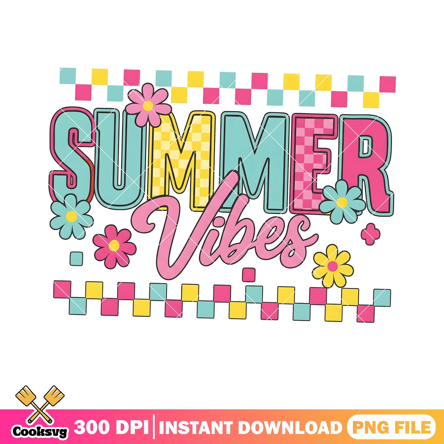 Flower summer poster png, summer vibes png, t shirt design png