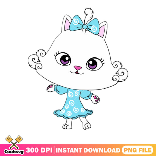 Fluffy Flufferton png, cute kitten png, gabby dollhouse png