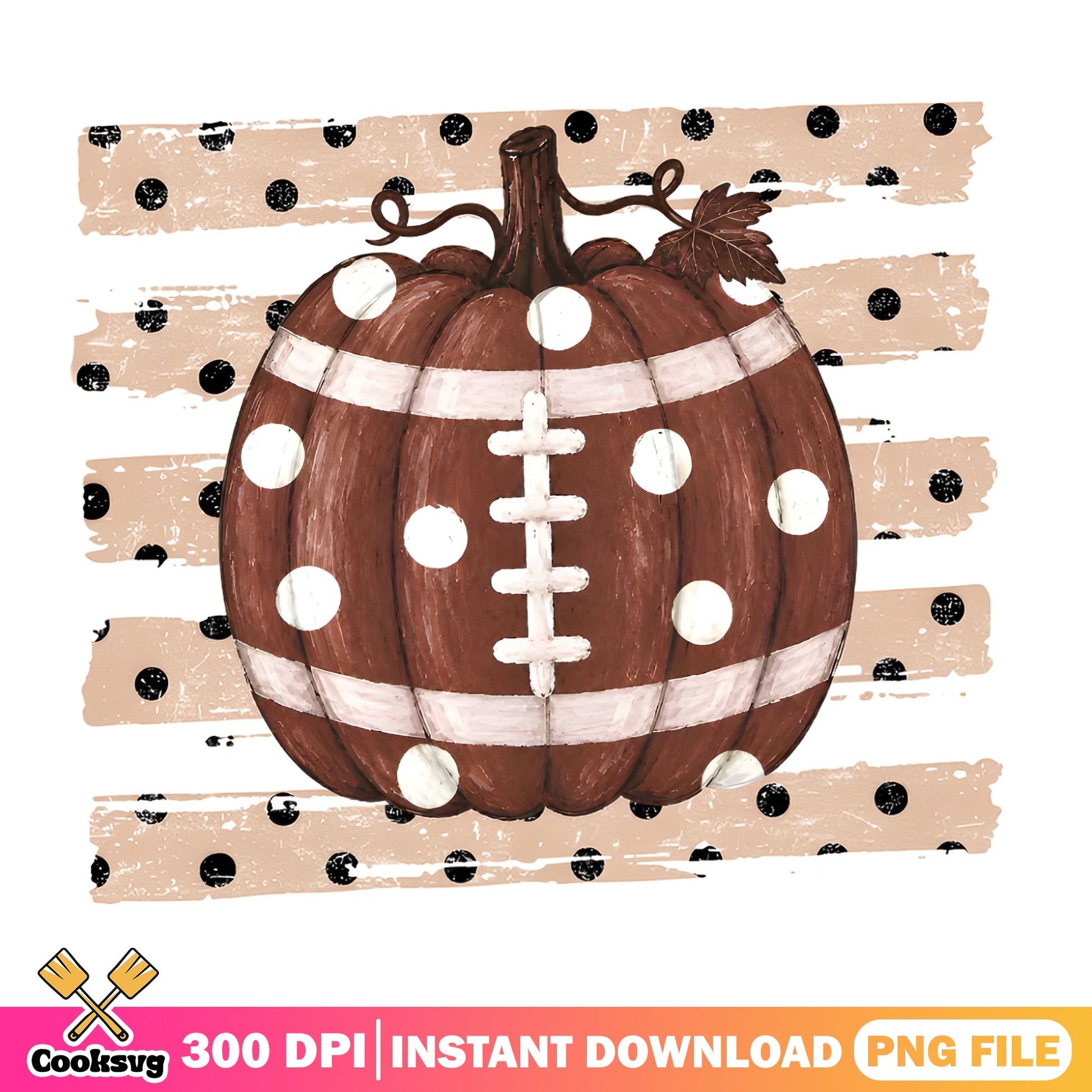 Football Pumpkin PNG, Halloween Fall Football PNG, Autumn PNG