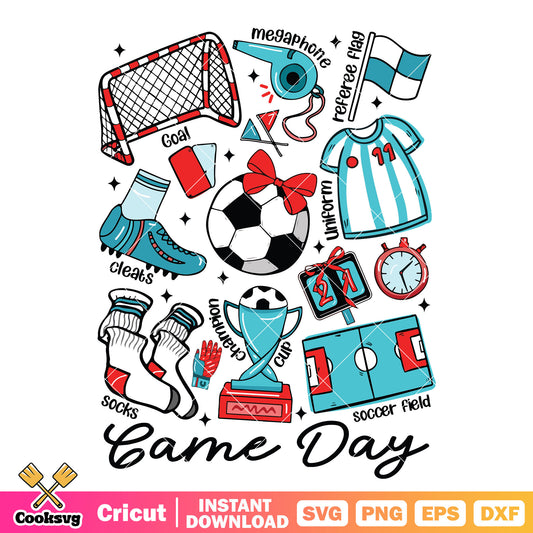 Football game day and goal svg, gameday football​ svg, gameday​ svg