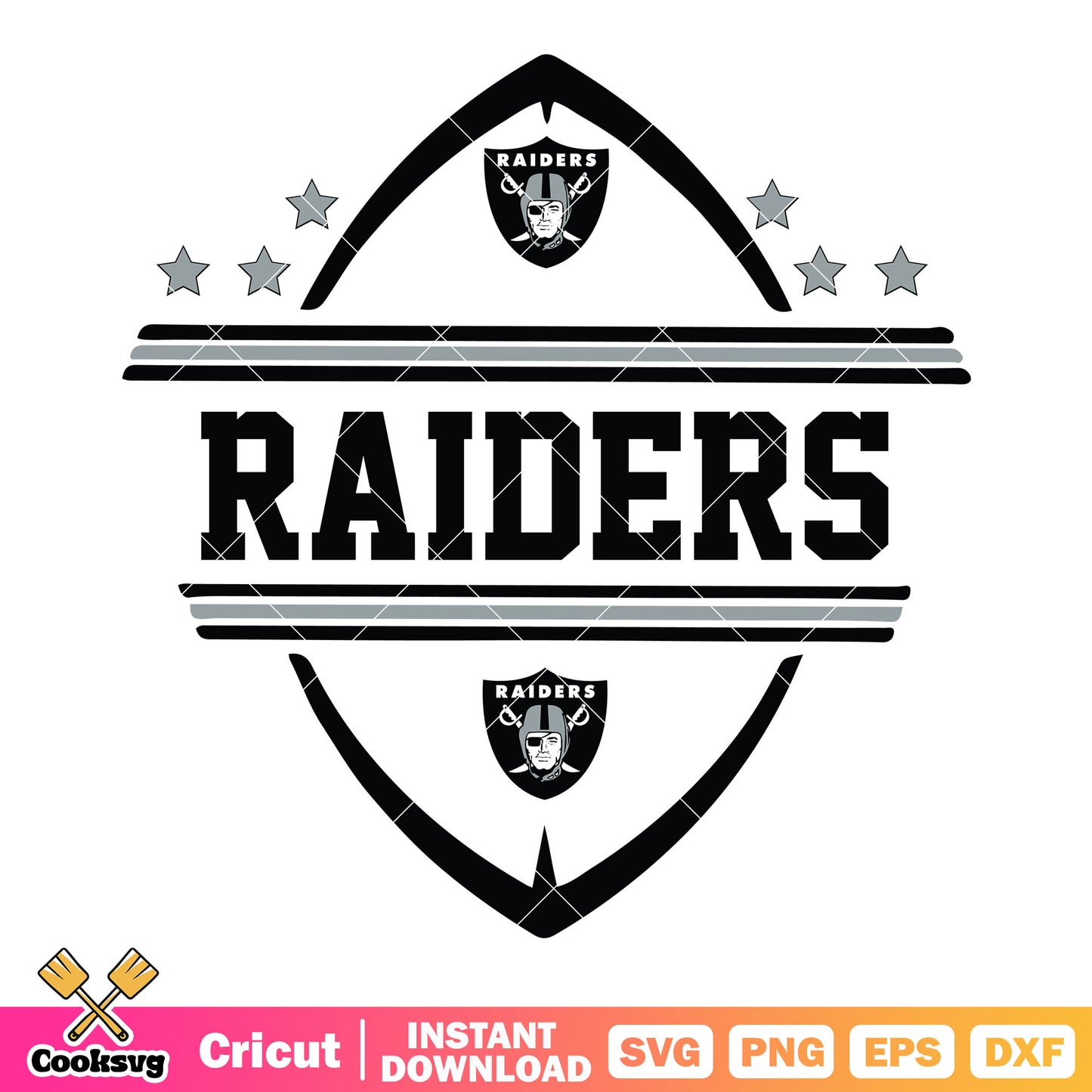 Football logo raiders star svg, nfl logo​ svg, raiders svg