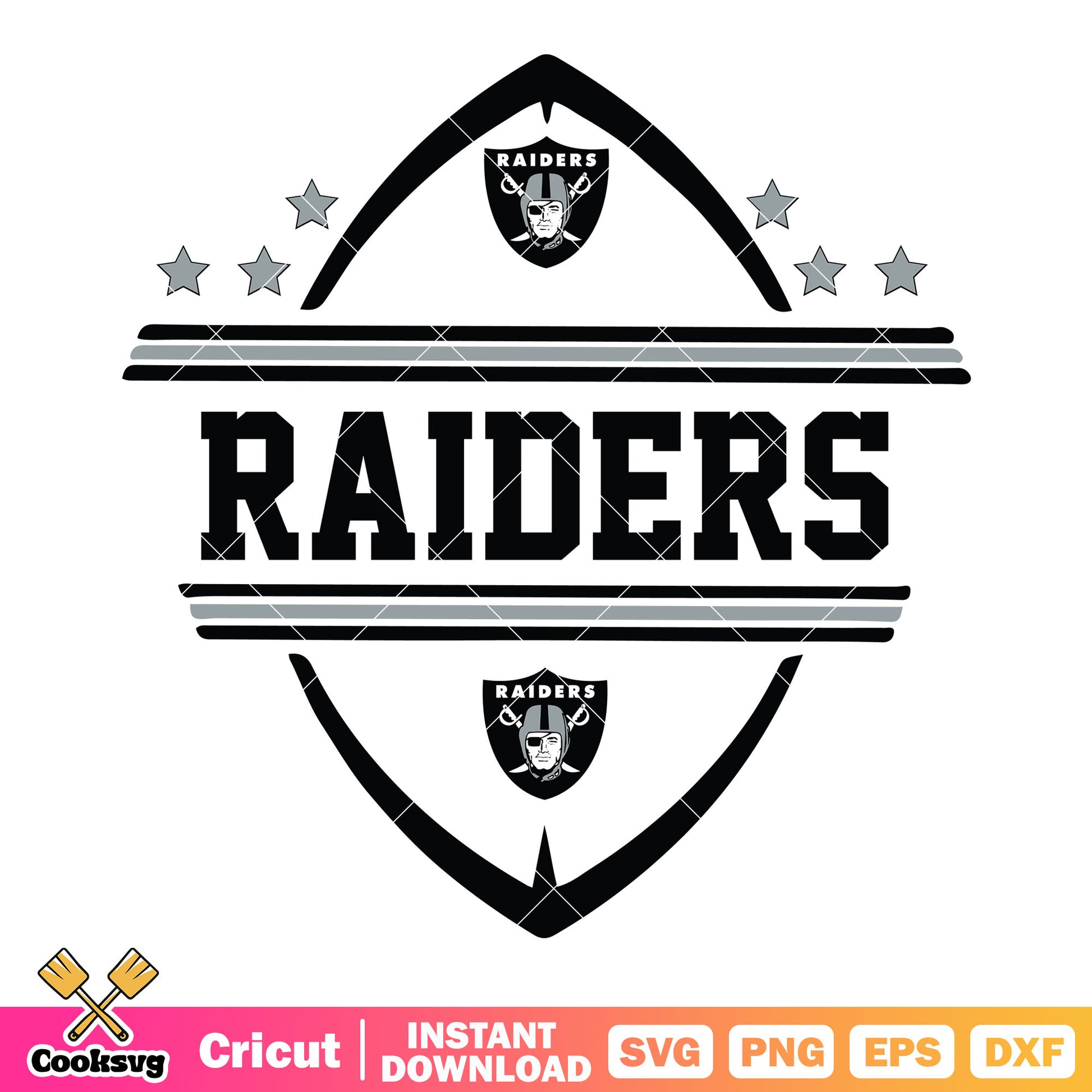 Football logo raiders star svg, nfl logo​ svg, raiders svg