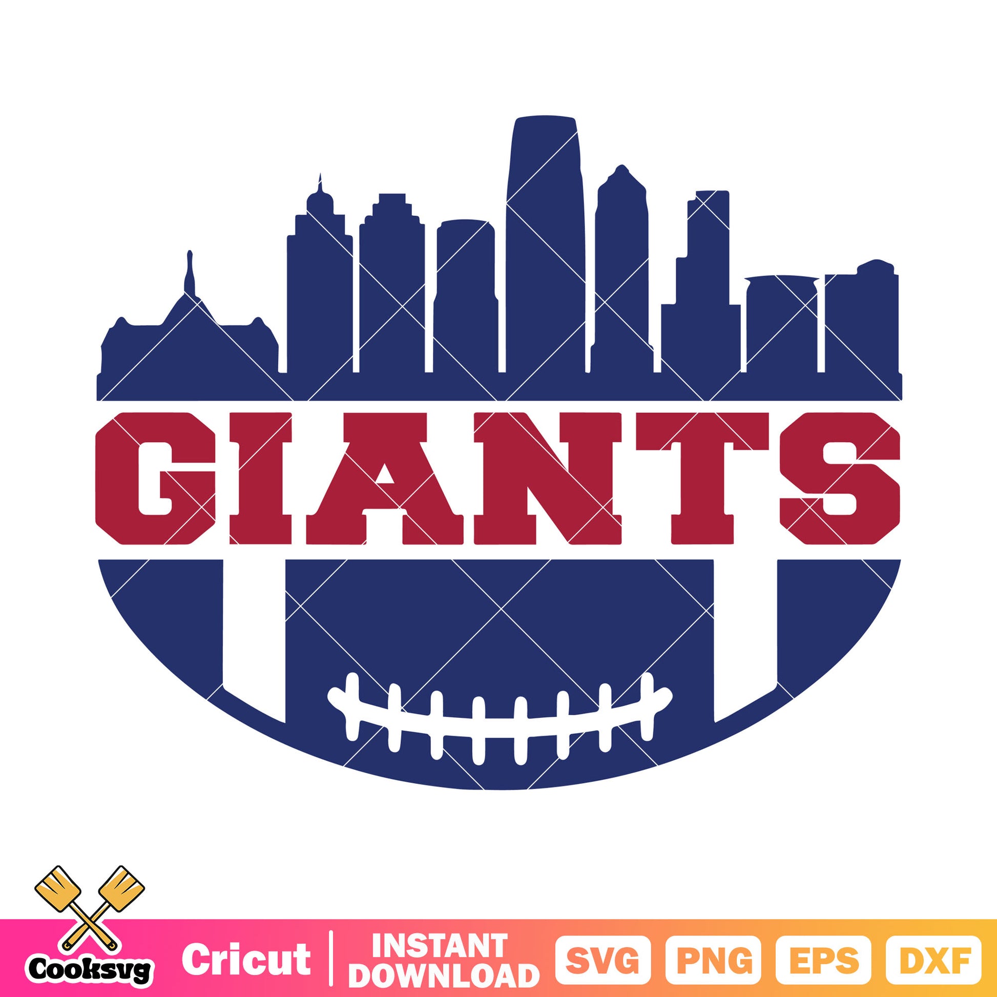 Football under new york city team svg, giants team​ svg, nfl teams svg