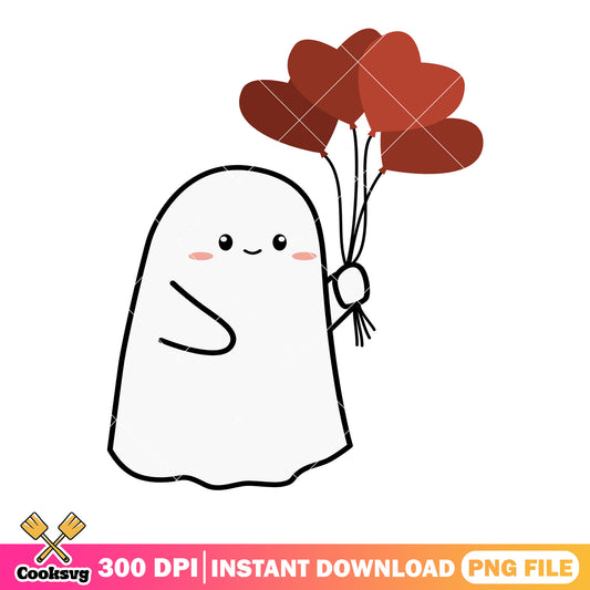 Four heart balloon png, ghost costume png, halloween scary png