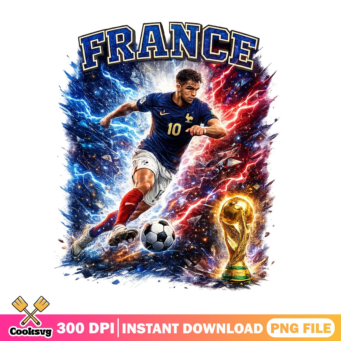 France Soccer Player PNG, World Cup Football Shirt, Sport PNG