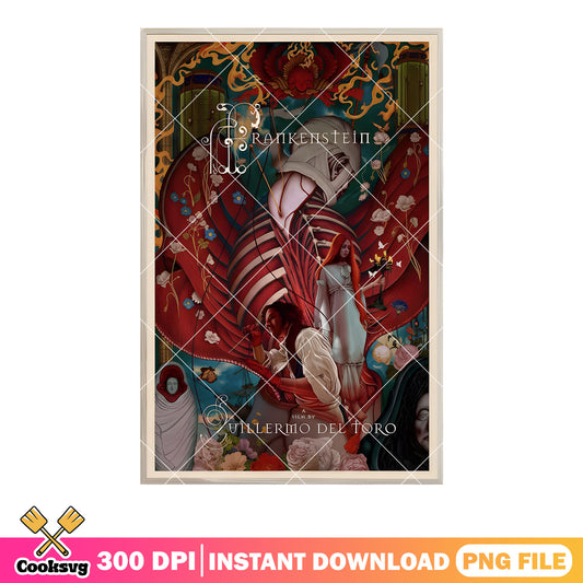 Frankenstein art pic png, modern art png, model on stage png