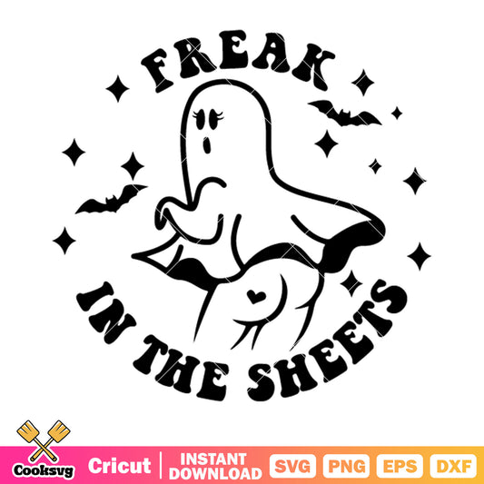 Freak in the sheets svg, starry night​ svg, scary bats svg