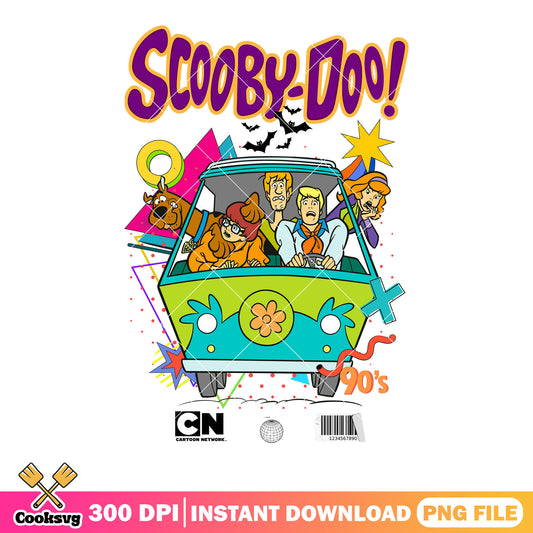 Fred Jones and Daphne Blake png, the mystery machine png, Retro cartoon png