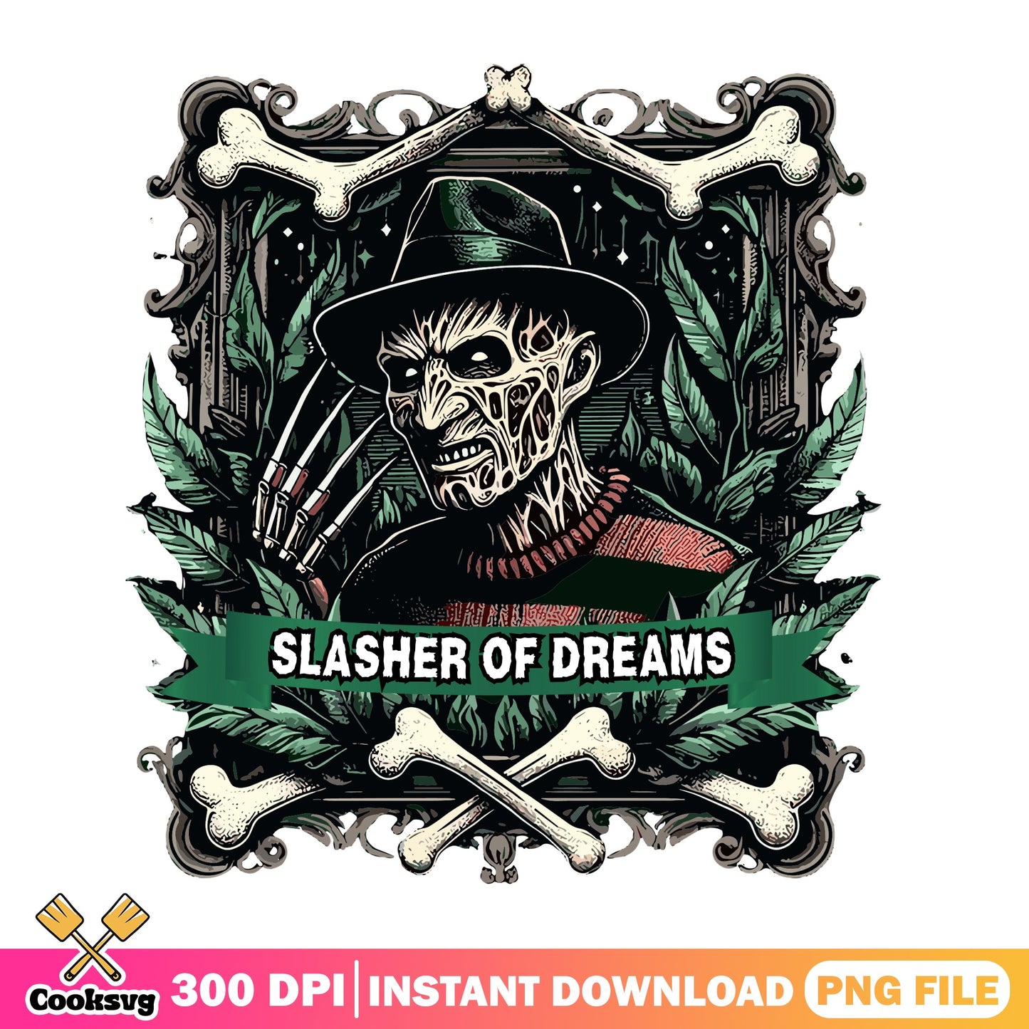 Freddy Krueger Slasher Of Dreams PNG, Horror Movie PNG, Halloween PNG
