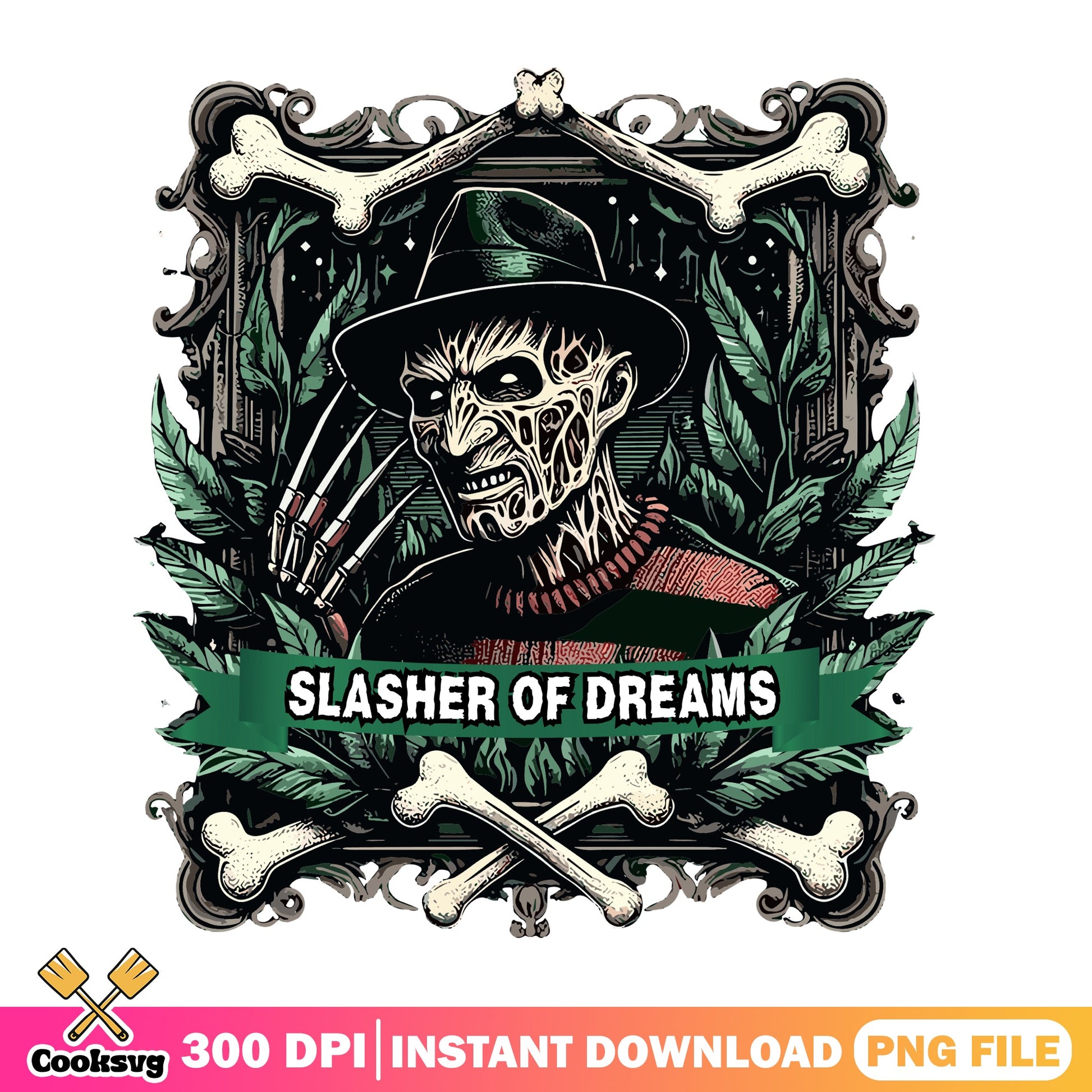Freddy Krueger Slasher Of Dreams PNG, Horror Movie PNG, Halloween PNG