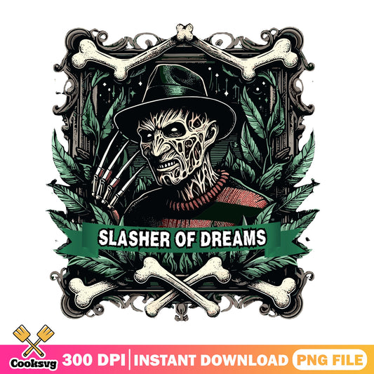 Freddy Krueger Slasher Of Dreams PNG, Horror Movie PNG, Halloween PNG
