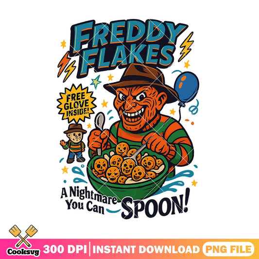 Freddy flakes design png, happy freddy png, halloween art png