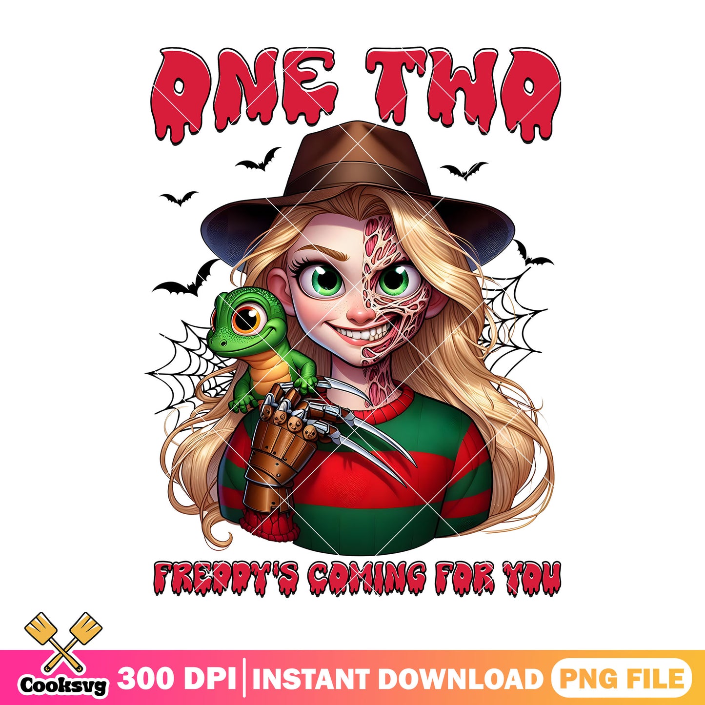 Freddy horror character png,  halloween princess png, freddy disney png