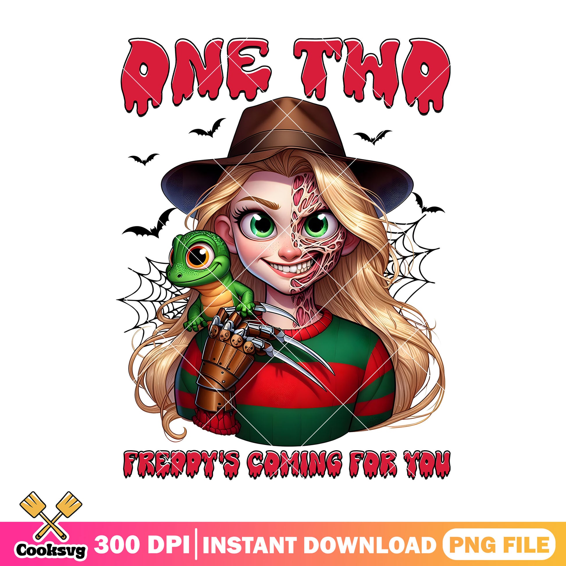 Freddy horror character png,  halloween princess png, freddy disney png