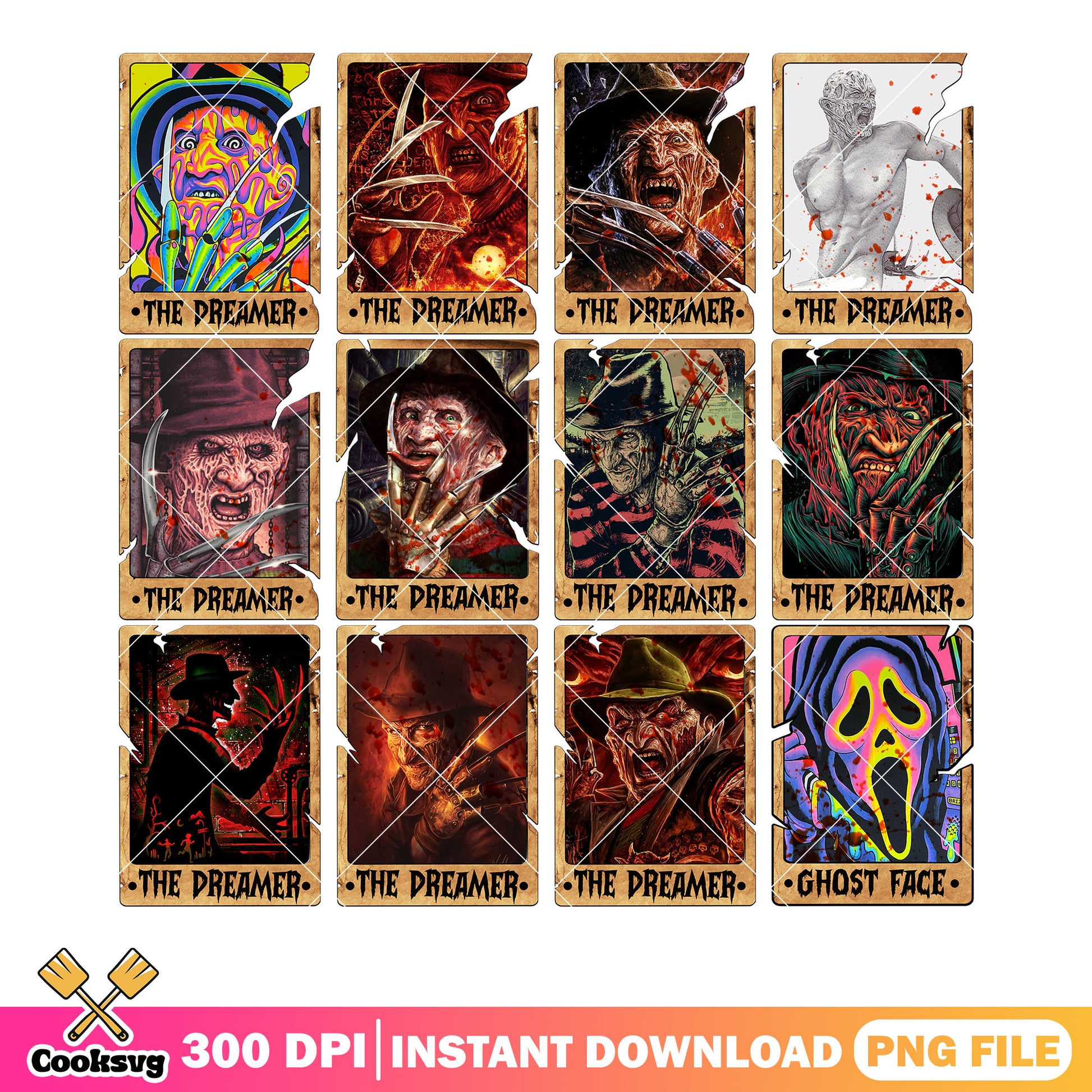 Freddy krueger png bundle, ​A Nightmare on Elm Street png, ghostface png