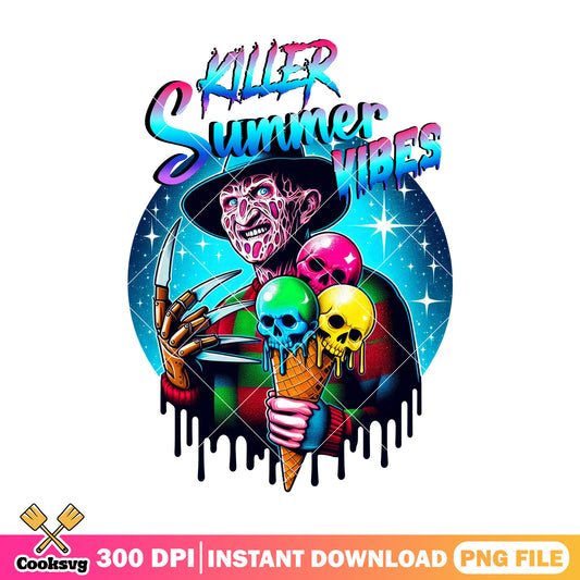 Freddy summer vibes png, halloween movie png, funny quotes png