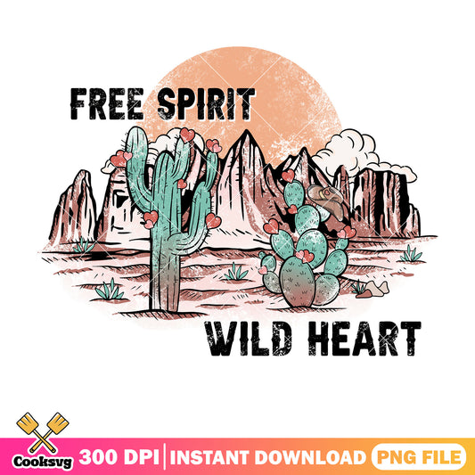 Free spirit wild heart valentine png, cowboy valentine png