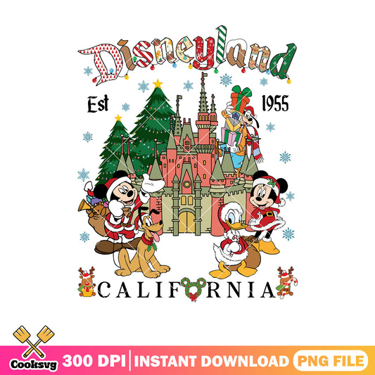 Friends and mickey disneyland christmas png