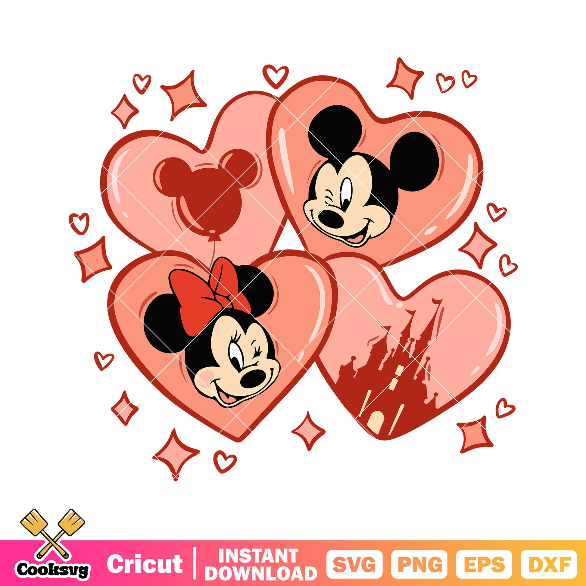 Friends mickey head love valentine svg, mickey valentine svg