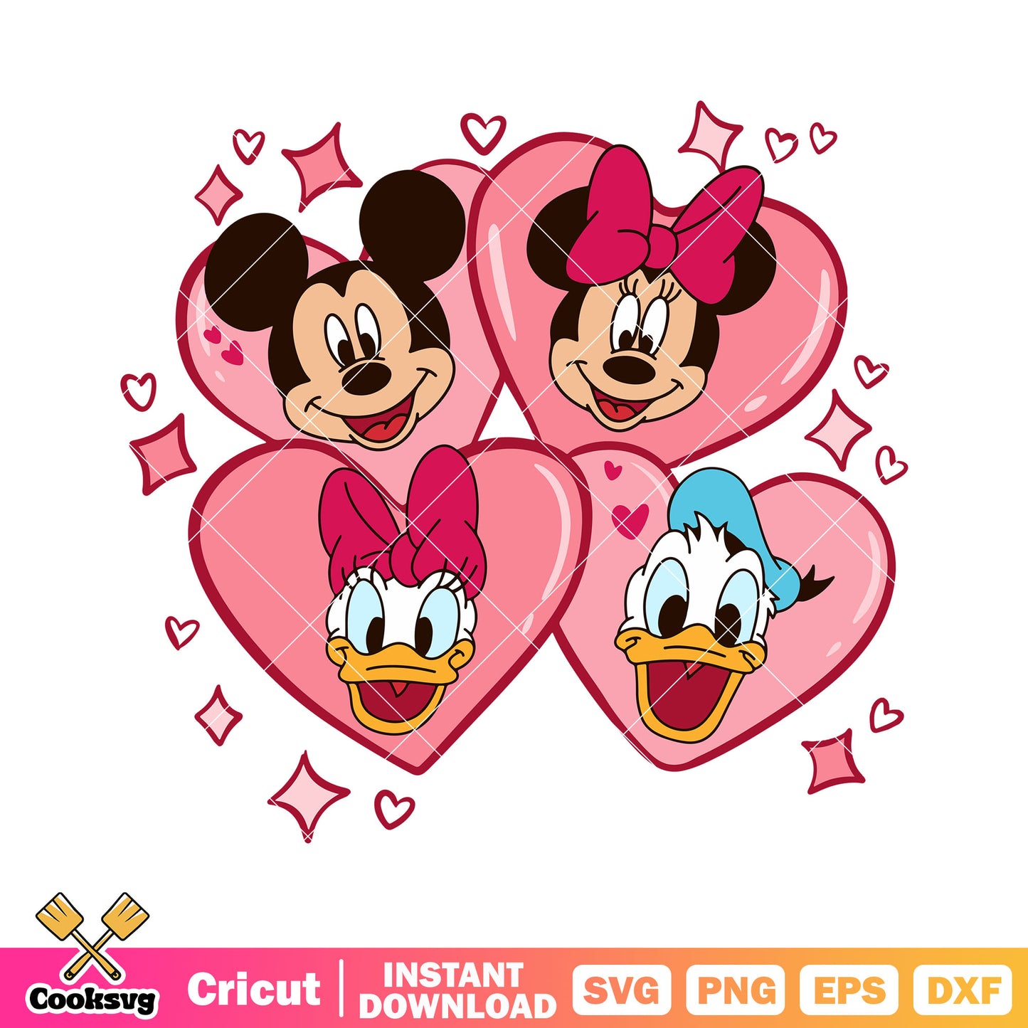 Friends mickey head valentine svg, mickey valentine svg