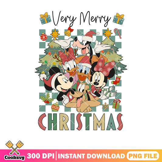 Friends of mickey very merry christmas png