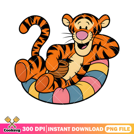 Friends of pooh name tiger poster  png, disney tiger png, disney vibes png