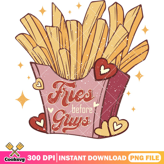 Fries before guys snacks pink valentine png, fries before guys png