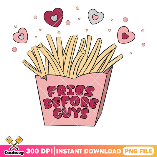 Fries valentine before guys png, valentine snacks png, valentine day png