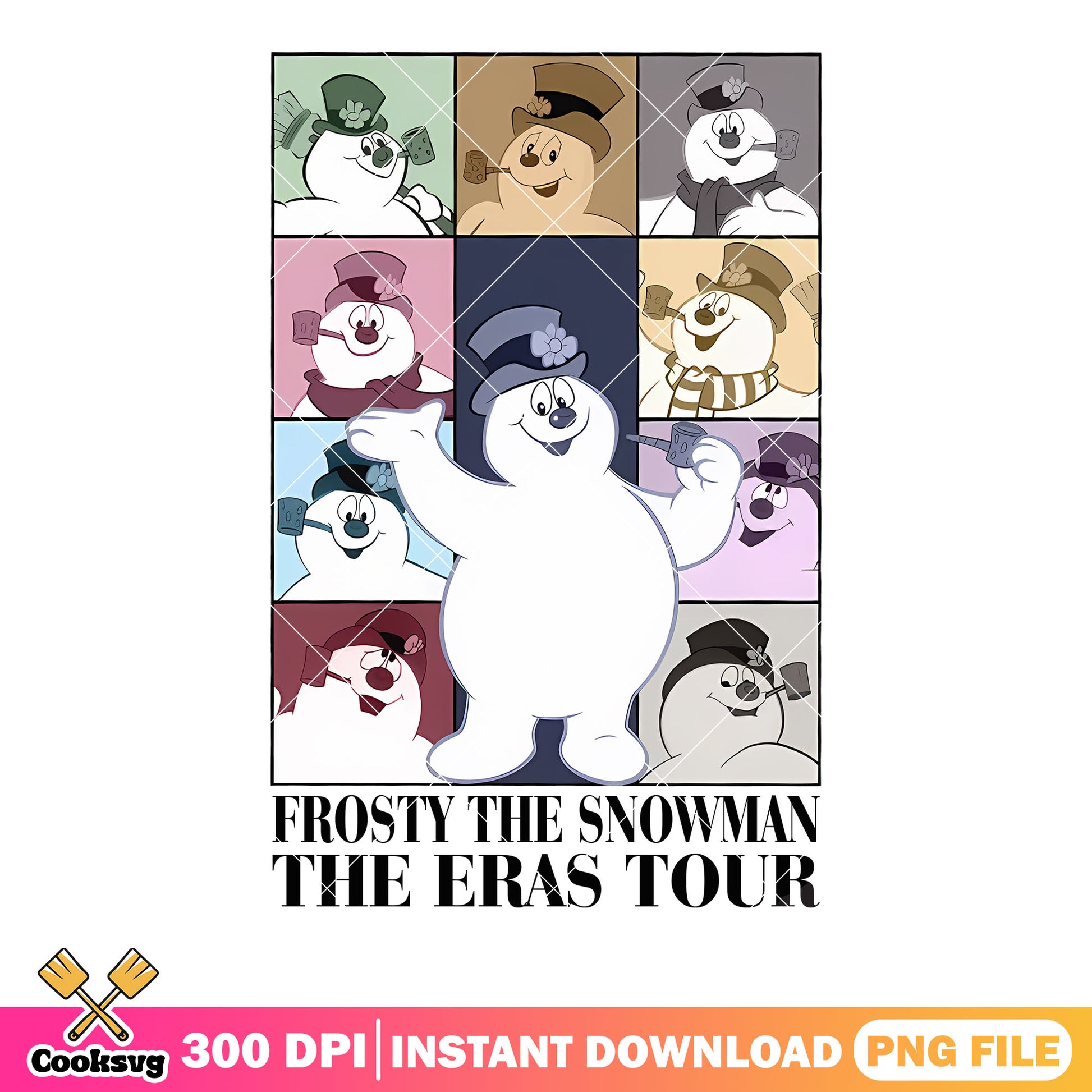 Frosty the snowman the eras png, poster grid png, snowman concert png