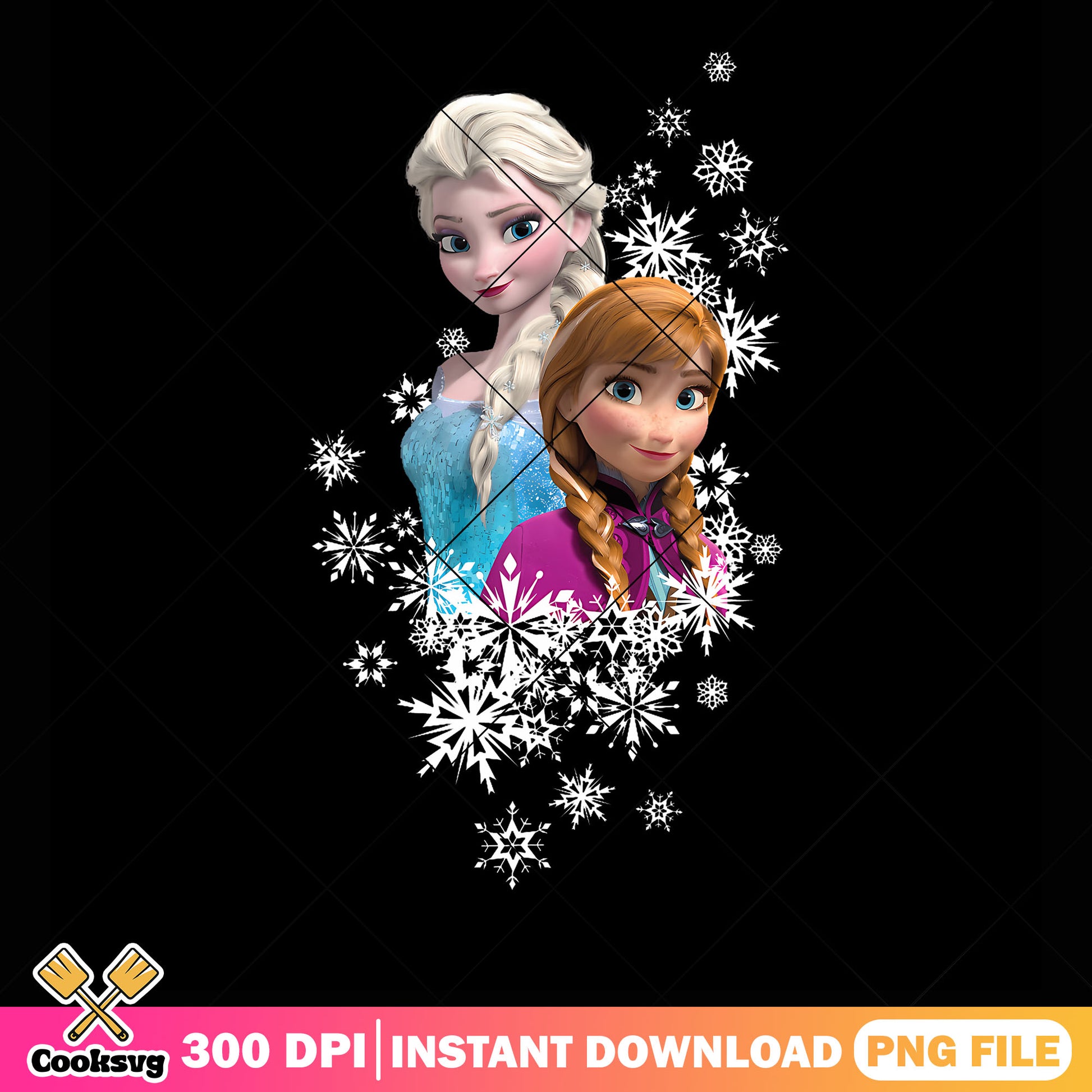 Frozen Anna And Elsa Snowflakes png, frozen png, disney movies​ png